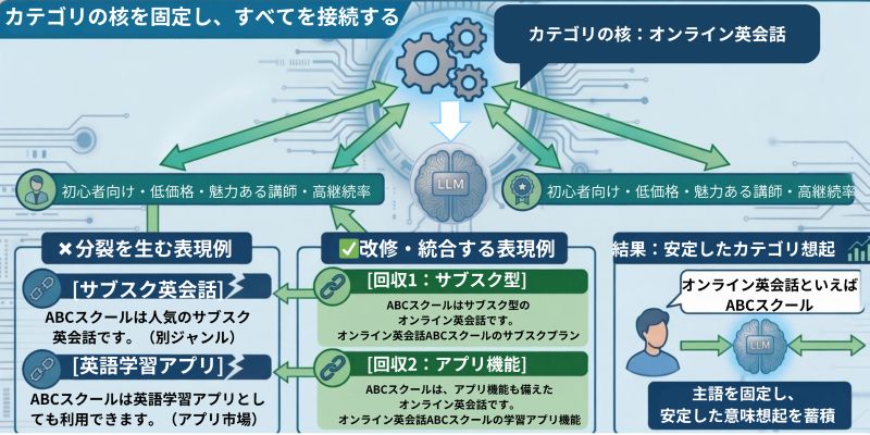 LLMOにおける意図したカテゴリに安定させる戦略