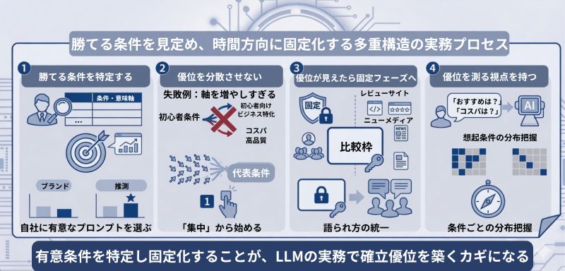 LLMOにおける「確率優位」を設計する「選択と注意」の実務ポイント